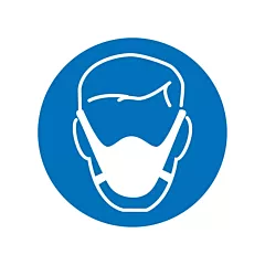 Accuform Signs Dust Mask Pictogram Labels, 2