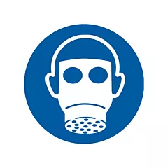 Accuform Signs Vapour Respirator Pictogram Labels