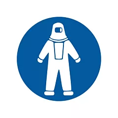 Accuform Signs Étiquettes EPI avec pictogramme de combinaison de protection complète, 2