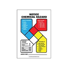 Accuform Signs NFPA Notice Chemical Hazard Safety Sign