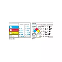 Accuform Signs WHMIS Safety Label: Health Flammability Instability PPE