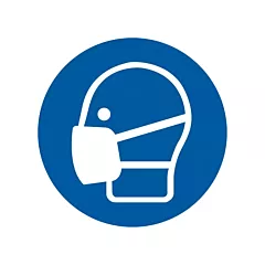 Accuform Signs Wear a Mask ISO Mandatory Safety Labels