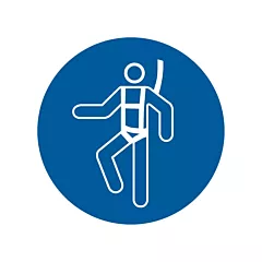 Accuform Signs Wear a Safety Harness ISO Mandatory Safety Labels