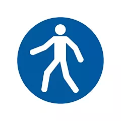 Accuform Signs Use This Walkway ISO Mandatory Safety Labels