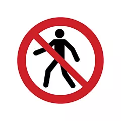 Accuform Signs No Thoroughfare ISO Prohibition Safety Labels