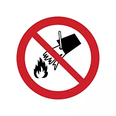 Accuform Signs Do Not Extinguish with Water ISO Prohibition Safety Labels