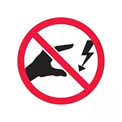 Accuform Signs Do Not Touch Electrical Hazard ISO Prohibition Safety Labels