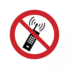 Accuform Signs No Activated Mobile Phones ISO Prohibition Safety Labels