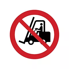 Accuform Signs No Access for Forklifts ISO Prohibition Safety Labels