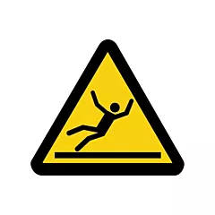 Accuform Signs Drop/Fall Hazard ISO Warning Safety Labels