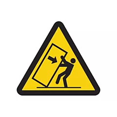 Accuform Signs Tipping Hazard ISO Warning Safety Labels