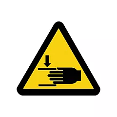 Accuform Signs Crushing Hands Hazard ISO Warning Safety Labels