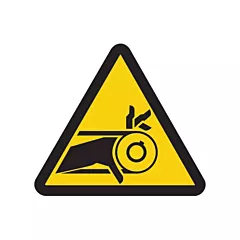Accuform Signs Belt Drive Entrapment Hazard ISO Warning Safety Labels