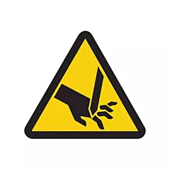 Accuform Signs Cut or Sever Hazard ISO Warning Safety Labels