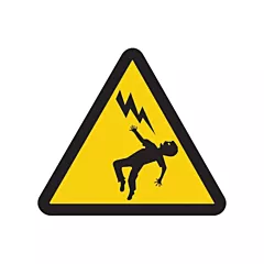 Accuform Signs Voltage Discharge ISO Warning Safety Labels