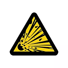 Accuform Signs Explosive Material ISO Warning Safety Labels