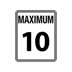 Accuform Signs Panneau de vitesse maximale autorisée « Maximum 10 », 24