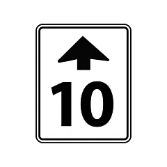 Accuform Signs Speed Limit Ahead Sign