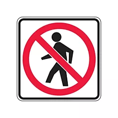 Accuform Signs Panneau de circulation - aucun piéton, 24