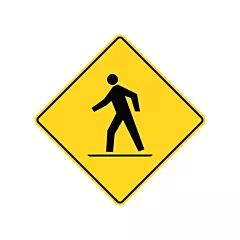 Accuform Signs Pedestrian Traffic Sign