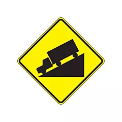 Accuform Signs Steep Grade Traffic Sign