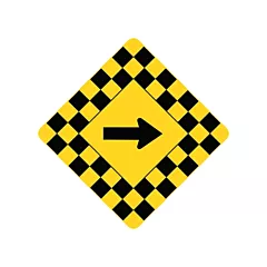 Accuform Signs Panneau de circulation virage serré, 30