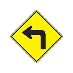 Accuform Signs Left Turn Traffic Sign