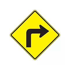 Accuform Signs Right Turn Traffic Sign