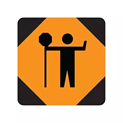 Accuform Signs Traffic Control Person Temporary Conditions Sign, 36