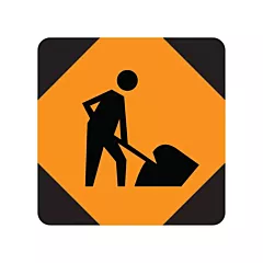 Accuform Signs Panneau pour condition temporaire - travaux routier devant, 36