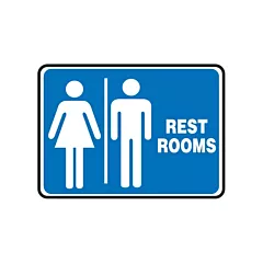 Accuform Signs Enseigne « Rest Rooms »
