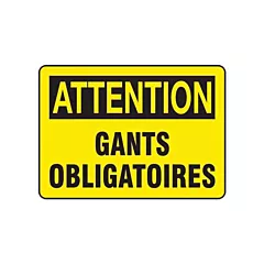 Accuform Signs Enseigne « Gants Obligatoire »