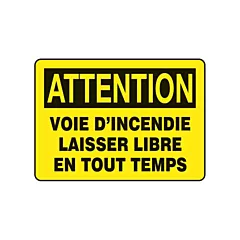 Accuform Signs Enseigne « Voie d'incendie »