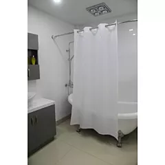 Merit Collection Easy Hang Stall Curtains de douche - Mélange de polyester / nylon - Résistant à l'eau - 39