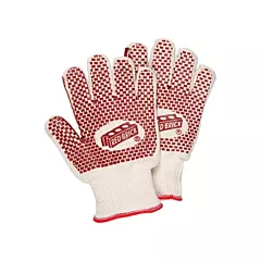Mcr Safety Red Brick® Reversible Terrycloth Gloves, Small, Cotton, Double Sided, 10 Gauge, White/Red (9462K)