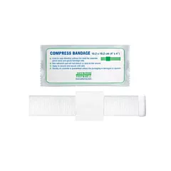 First Aid Compress Bandage 10.2cm x 10.2cm (4
