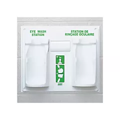 Eye Wash Station - Double Plaque, with 1 Empty 946ml Bottle (VMSCX04074)