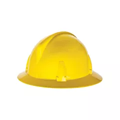 MSA Casques de sécurité à bordure complète TopGard(MD), Rochet, Jaune, Non ventilé, CSA type 1/ANSI type I, CSA classe E/ANSI classe E (475387)