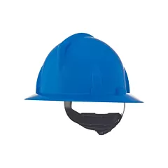 MSA Casques de sécurité à bordure complète TopGard(MD), Rochet, Bleu, Non ventilé, CSA type 1/ANSI type I, CSA classe E/ANSI classe E (475389)