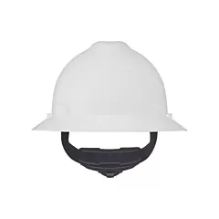 MSA Casques de sécurité à bordure complète V-Gard(MD), Rochet, Blanc, Non ventilé, CSA type 1/ANSI type I, CSA classe E/ANSI classe E (475369)