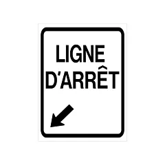 CCI Canada Enseigne enroulable de circulation « Ligne d'Arrêt », 23-3/5