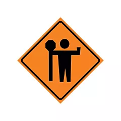 CCI Canada Flagman Roll-Up Sign Traffic Sign