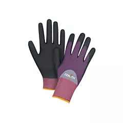 Zenith Safety Products Gants enduits de première qualité ZX-2, Petit/7, 18 Calibre, Nylon, Nitrile/Mousse de nitrile, Trempés aux 3/4