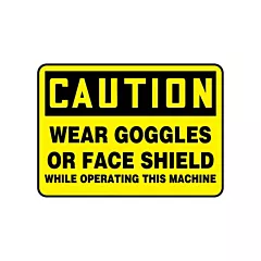 Accuform Signs Enseigne « Wear Goggles And Face Shield », 10