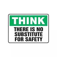 Accuform Signs Enseigne « No Substitute For Safety »