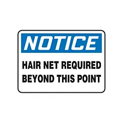 Accuform Signs Enseigne « Hair Net Required »