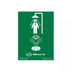 Haws Emergency Shower/Eyewash Sign, 24