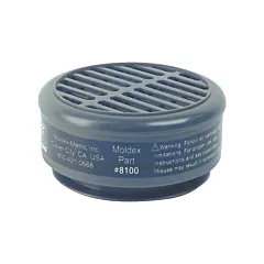 Moldex 8000 Series Replacement Cartridges, Gas/Vapour Cartridge, Organic Vapour, 8000 Series Half Facepiece - Pack of 2 (8100)