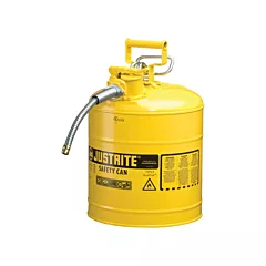 Justrite Safety Can, Steel, 5 US gal., Yellow, II, FM Approved/UL/ULC Listed (7250220)