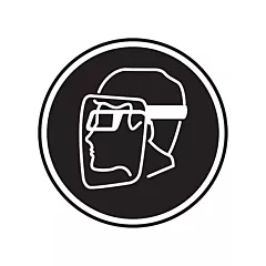 Accuform Signs Face Protection Required CSA Safety Sign, 12